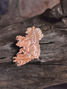 ireland pin on bog oak - irish penny pin