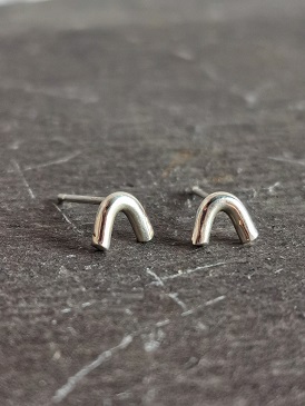 stud earrings on black slate - minimal stud earrings