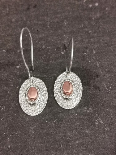 earrings on blackslate - handmade sterling silver earrings