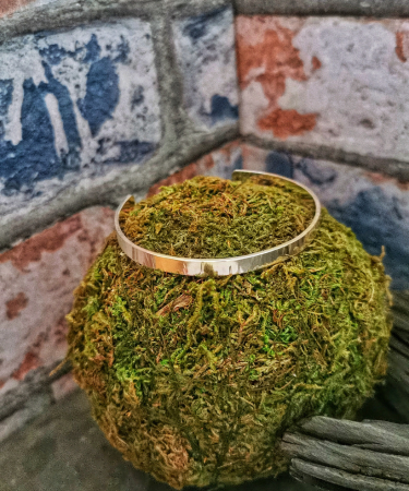 Handmade Sterling Silver Textured Bangle - Sterling Silver Textured Bangle
