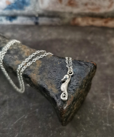 Sterling Silver handmade Seahorse necklace - Sterling Silver Seahorse Necklace