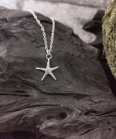 sea inspired Sterling Silver Starfish necklace - Starfish Sterling Silver necklace
