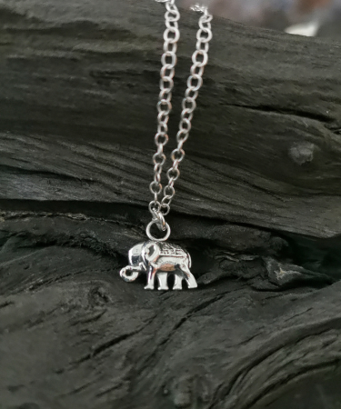 Sterling Silver handmade elephant necklace - Sterling Silver elephant necklace