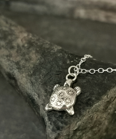 Handmade Sterling Silver Turtle Necklace