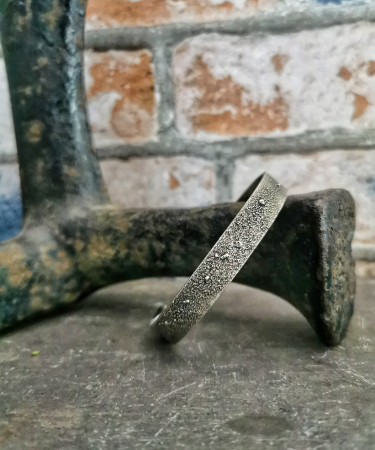 Sterling Silver handmade textured bangle - Textured Sterling Silver Bangle