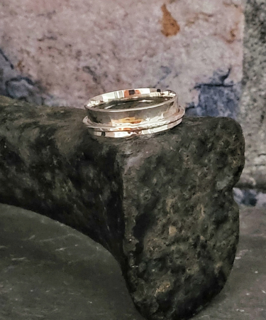 Sterling Silver handmade anxiety, spinner ring - Spinner Ring