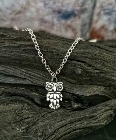 Owl handmade Sterling Silver necklace - Owl Necklace