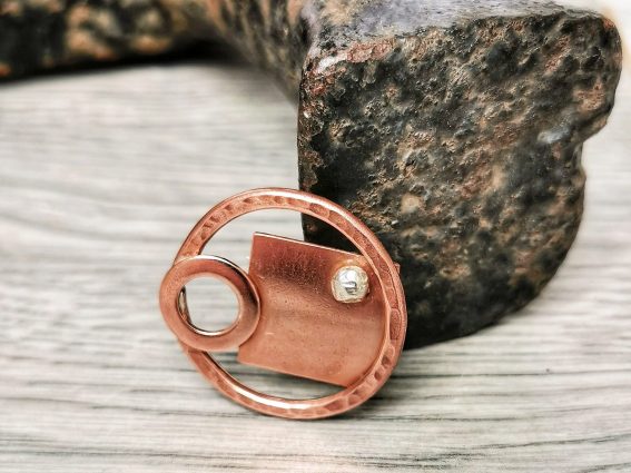 10A Handmade Copper Geometric Brooch